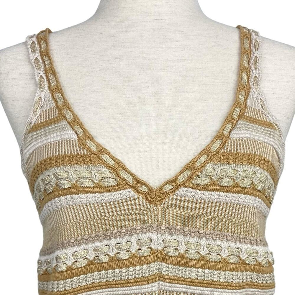 ALICE + OLIVIA Boho Crochet Knit Top - Size L - Picture 5 of 14